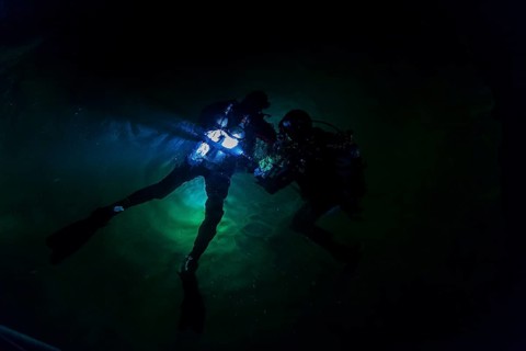 Divers in the Marie Louise Stolln visitor mine