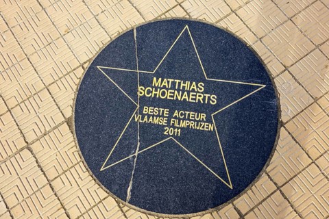 Star of Flemish actor Matthias Schoenaerts on the Walk of Fame along the promenade at the Royal