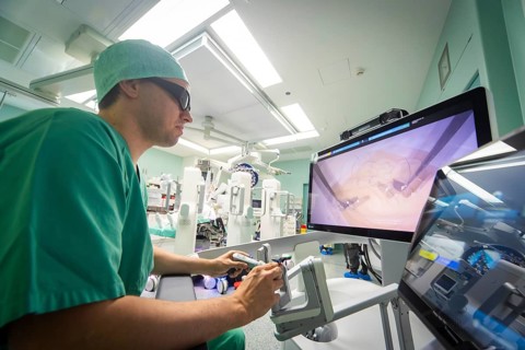 Operating theatre robot HUGO, Dresden, Saxony, Germany, Europe