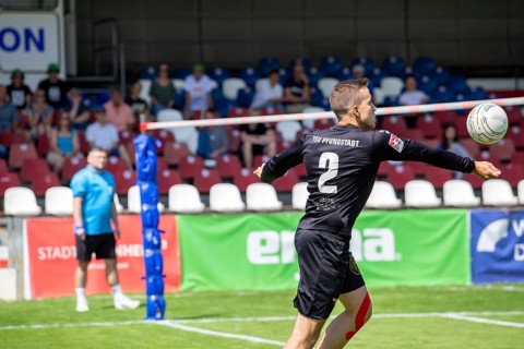 Fistball: TSV Pfungstadt against DSG UKJ Froschberg (IFA 2024 Fistball World Tour Finals Mannheim,