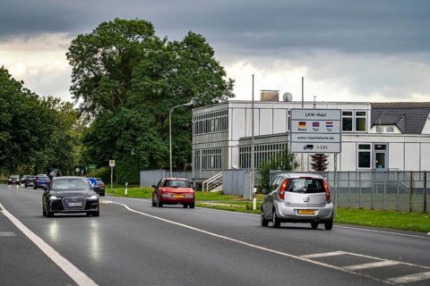Green border, border crossing Wyler, without controls, former customs building, near Kranenburg,