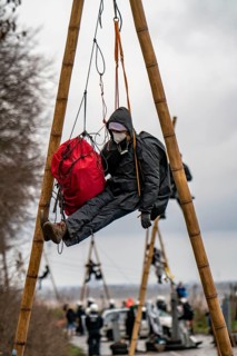 Beginning of the eviction of the Lützerath hamlet, camp of climate activists and squatters, at the