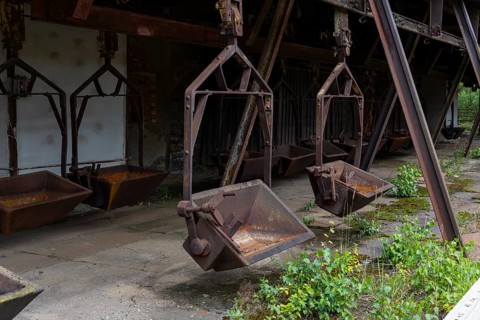 The more than 800-year-old Muldenhütten smelter site. The still existing, historical and