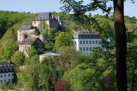 Europe Germany North Rhine-Westphalia Eifel Blankenheim Castle Building Sightseeing Tour historical