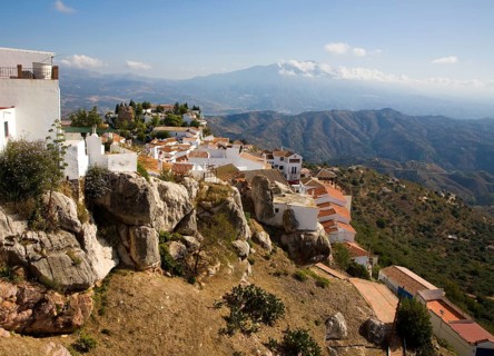Hilltop Andalusian village of Comares, Malaga province, Spain, Europe