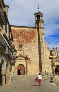 Iglesia de San Martin church in Plaza Mayor h medieval town of Trujillo, Caceres province,