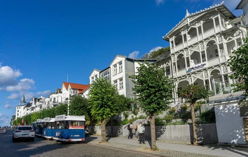 Houses, villas, in Wilhelmstraße, in the style of spa architecture, Baltic resort Sellin, Island of