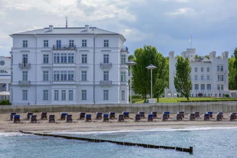 Exclusive hotels on the beach in Heiligendamm, Mecklenburg-Vorpommern, Germany, Europe