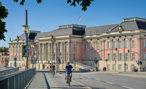 Long Bridge, Brandenburg State Parliament, Alter Markt, Potsdam, Brandenburg, Germany, Europe