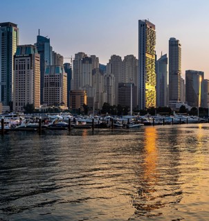 Dubai Marina and Harbour, Skyline Architecture and Marina, United Arab Emirates, Asia