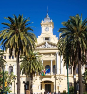 Malaga City Hall building, Malaga, Spain designed by Fernando Guerrero Strachan and Manuel Rivera