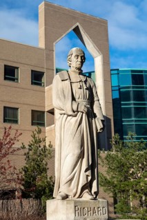 Detroit, Michigan, A statue of Father Gabriel Richard, one of four French explorers who paved the