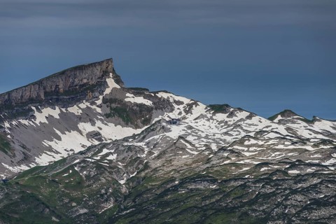 Hoher Ifen, 2230m, with the Gottesacker plateau to the right, Kleinwalsertal, Vorarlberg, Allgäu