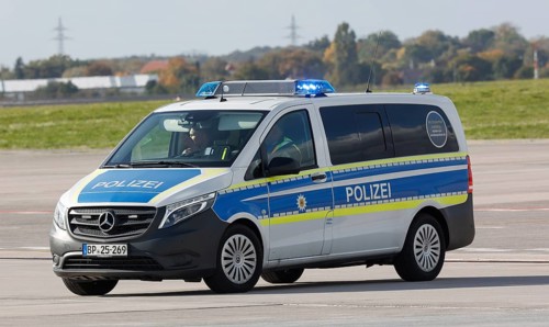 Mercedes Benz Vito emergency vehicle of the Federal Police at BER Airport, Schönefeld, 11 October