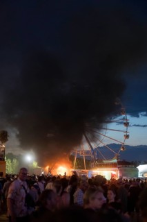 Ferris wheel catches fire at the Highfield Festival on Friday, Störmthaler See, 17.08.2024