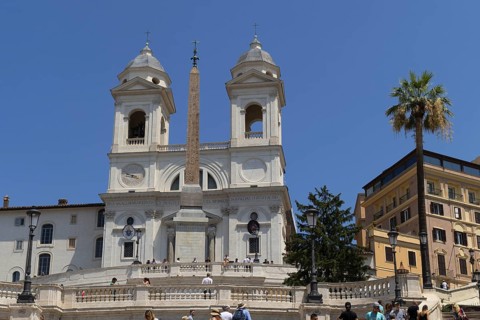 The church Santissima Trinita dei Monti, Santa Trinita dei Monti or Santissima Trinita al Monte