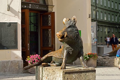 Europe, Germany, Bavaria, City of Munich, Neuhauser Straße, German Hunting and Fishing Museum,