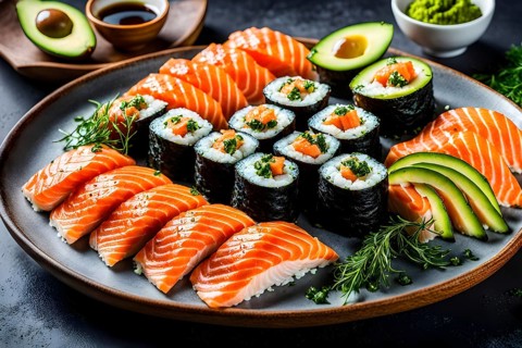 Lively and healthy mood food, AI generated, AI generated