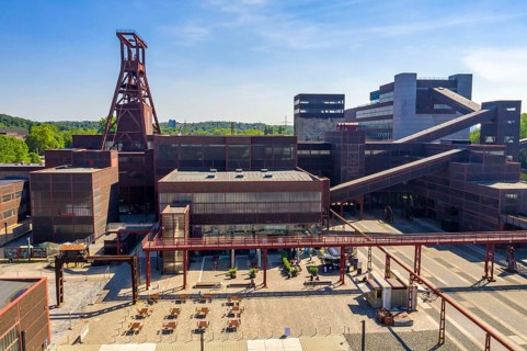 Zollverein Coal Mine Industrial Complex World Heritage Site, double headframe of shaft XII and coal