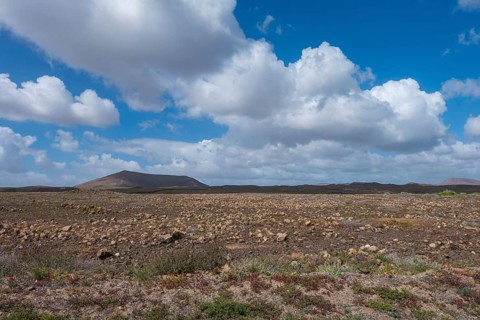 Volcanic landscape, fire mountains, volcanoes, Lanzarote, Canary Islands, Spain, Europe