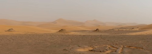 Sandstorm in the desert, dunes, Erg Chebbi, Sahara, Merzouga, Morocco, Africa