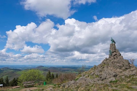 Aviation memorial, Wasserkuppe, Rhön, district of Fulda, Hesse, Germany, Europe