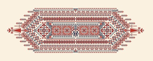Tatreez, decorative Palestinian embroidery symbol