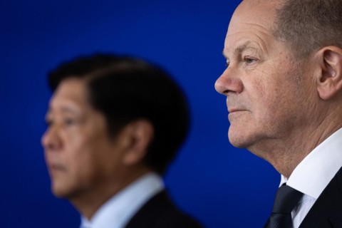 (R-L) Olaf Scholz, Federal Chancellor, and Ferdinand Marcos Jr, President of the Republic of the