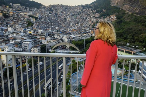 Svenja Schulze (SPD), Federal Minister for Economic Cooperation and Development, during a visit to