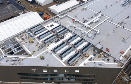 Aerial view of Tesla Giga Factory, battery factory, Grünheide, 28 01 2023