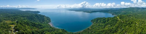 Panorama, South Pacific and rainforest, Osa Peninsula, Punterenas Province, Costa Rica, Central