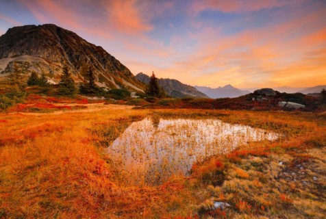 Dawn over the Col du Bel Oiseau and the Rhone valley in the canton of Valais, Switzerland, Europe