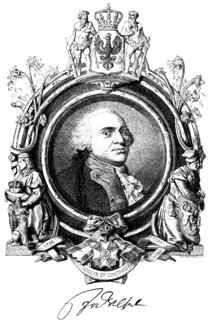 Portrait of King Frederick William II of Prussia (1744-1797), Latin inscription, Sincere et