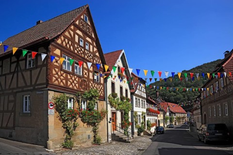 Old Town Lane in Zeil am Main, Hassberge district, Lower Franconia, Bavaria, Germany, Europe