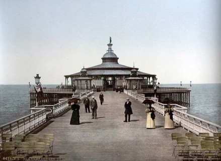 The Pier, Blankenberghe, Blankenberge, Belgium, ca 1890, Historical, digitally restored