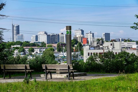 Essener Aussichten, one of 30 viewpoints of Essen, spread throughout the city, here from the