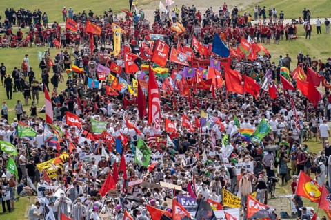 Demonstration against the planned assembly law in North Rhine-Westphalia, in Düsseldorf, various
