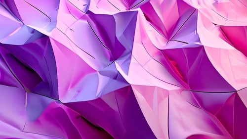 AI generated digital art canvas that comes alive with a fusion of geometric shapes in pink color