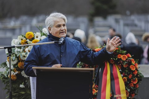 Mehmet Daimagueler, Commissioner against Antiziganism in Germany, photographed during the