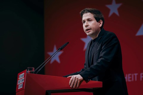 Kevin Kuehnert, Secretary General of the SPD, recorded at the European Delegates' Conference of the