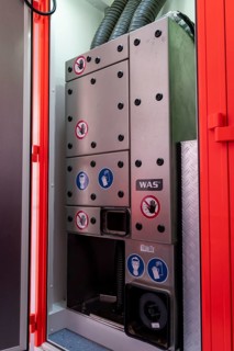 Special infection rescue vehicle of the Essen fire brigade, with special air filter systems, in