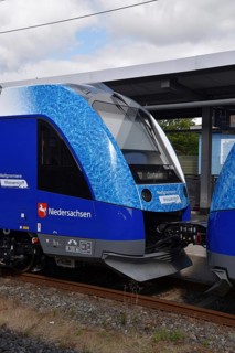 Europe, Germany, Lower Saxony, hydrogen train RB33 Cuxhaven, Bremerhaven, Bremervörde, Buxtehude,