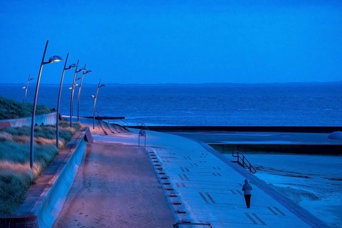 Beach promenade, west beach, beach walk, beach, island, East Frisia, winter, season, autumn, Lower