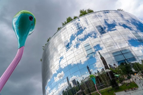 The Boijmans Van Beuningen depot in Rotterdam, show depot of the Boijmans Van Beuningen art museum,