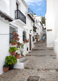 Houses in the village of Capileira, High Alpujarras, Sierra Nevada, Granada province, Spain, Europe