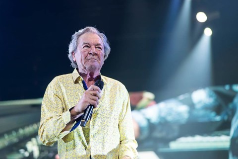 Ian Gillan, singer of Deep Purple live on 1 More Time Tour at the Max-Schmeling-Halle in Berlin on