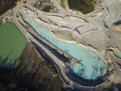 The Blue Hole, a residual hole from the kaolin mining operations of Kaolin- und Tonwerke