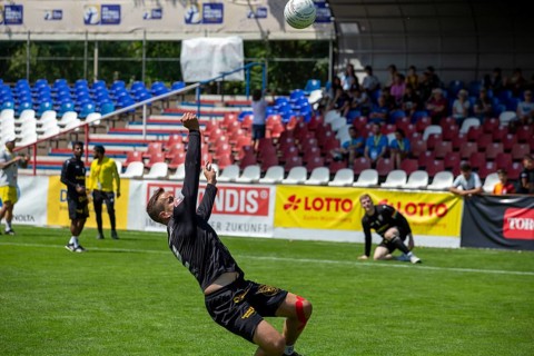 Fistball: TSV Pfungstadt against DSG UKJ Froschberg (IFA 2024 Fistball World Tour Finals Mannheim,
