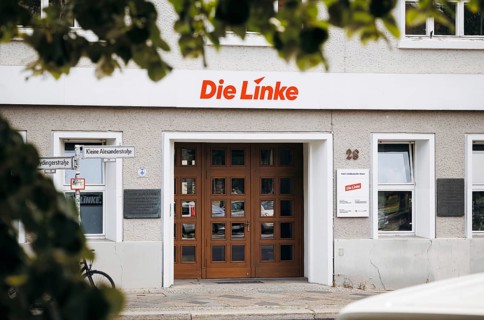 The party headquarters of the Left Party, in the Karl Liebknecht House in Kleine Alexanderstraße in