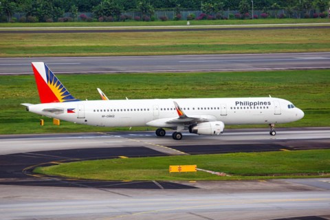 An Airbus A321 aircraft of the Philippines with the registration RP-C9902 at Changi Airport,